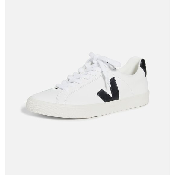 Veja Esplar Logo Sneakers in Extra-White Black 11 Mens Athletic Shoes - Picture 2 of 14